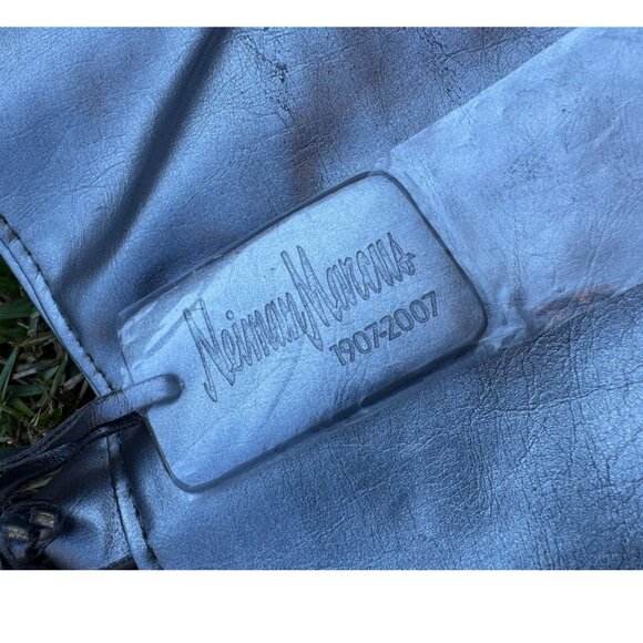 Neiman Marcus Metallic Silver Leather Tote Bag Limited Edition NWT - Picture 5 of 10